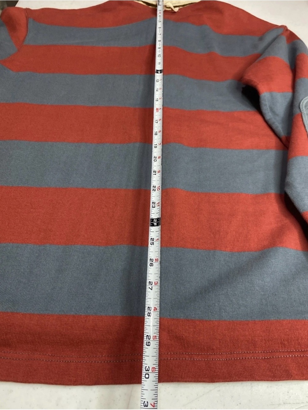 Xtratuf Rugby Polo Heavy Cotton Long Sleeve Striped Shirt Heavyweight Large L - Picture 14 of 16